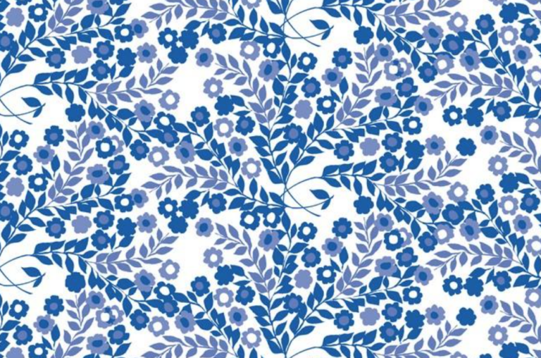 Placemat wallflower blue