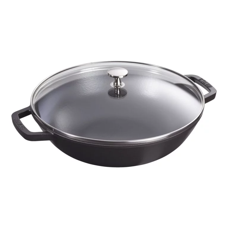 Wok 30cm met Glazen Deksel