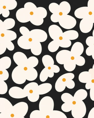 Servet Fleur Noires