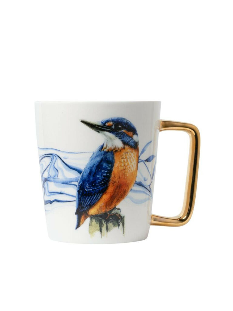 Heinen mok ijsvogel goud