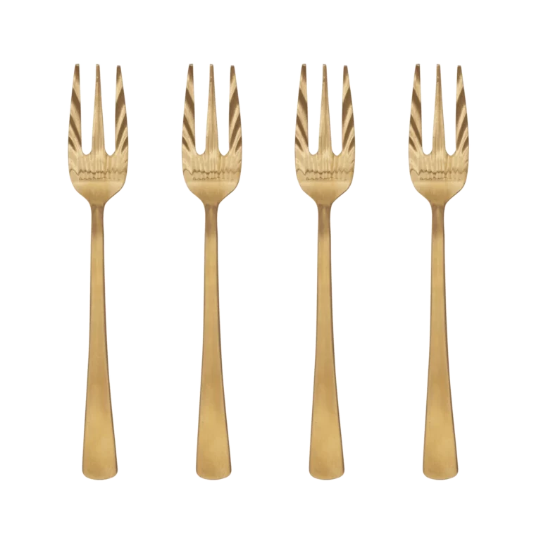 UNC gebak vorkjes goud set 4