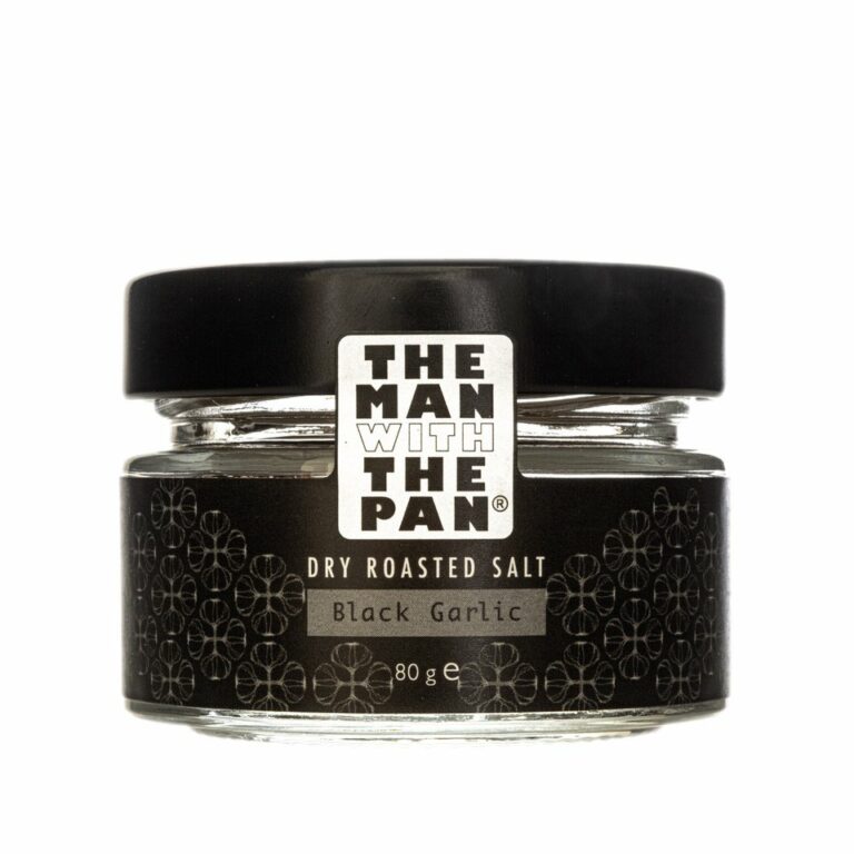 Man with the pan black garlic