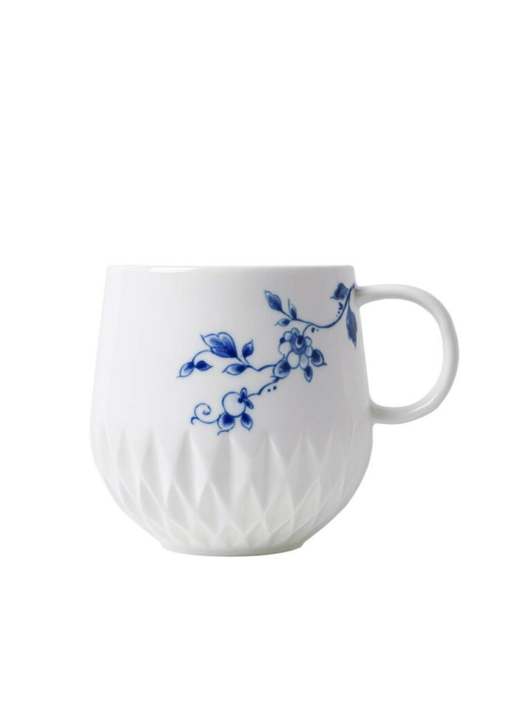 Blauw vouw mok met oor
