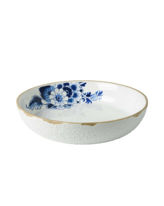 Blauw bloesem pastabord