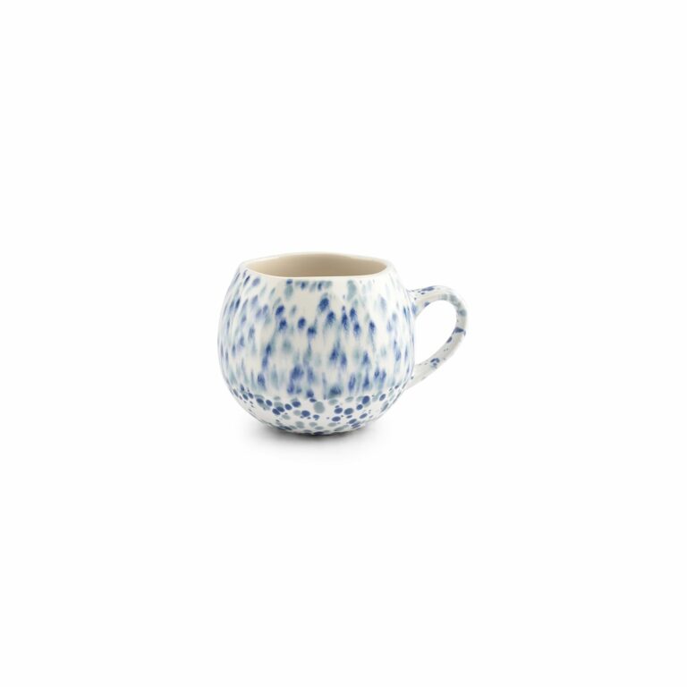 Beker dotted blauw