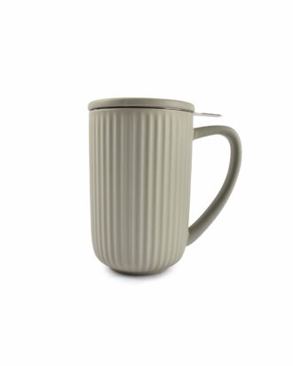 Theebeker 60cl met filter grijs