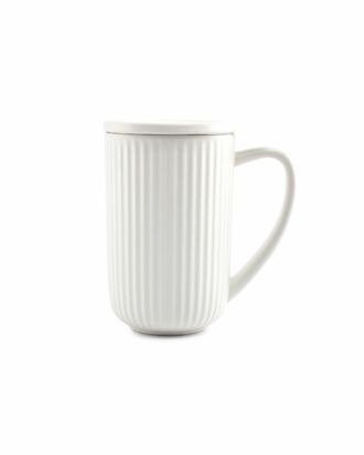 Theebeker 60cl met filter wit