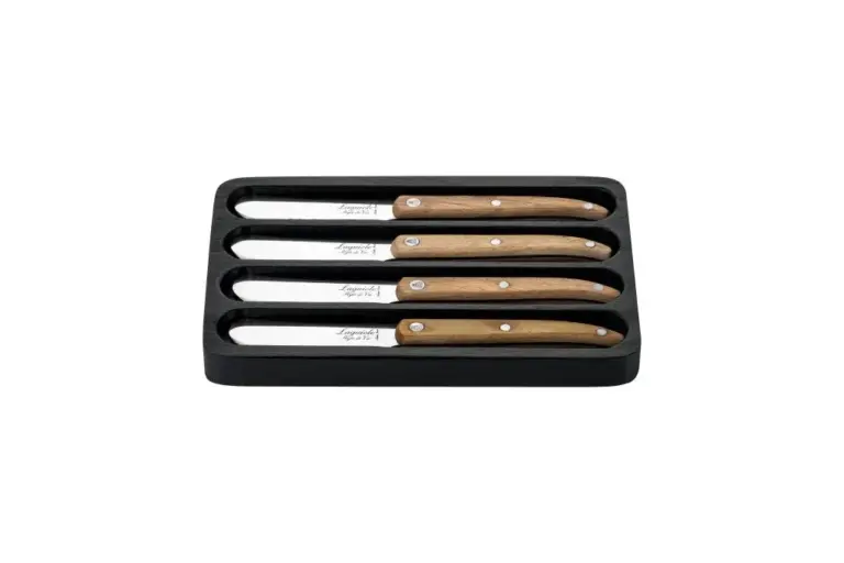 Laguiole Style de Vie Botermessen 4 stuks eikenhout