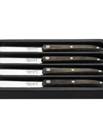 Laguiole Style de Vie Botermessen 4 stuks pakka hout