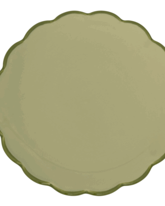 UNC plate sculpted pale green