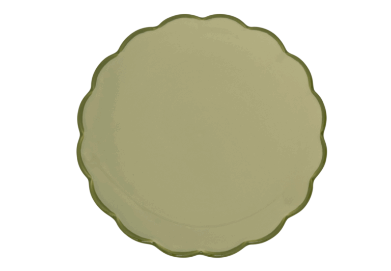 UNC plate sculpted pale green
