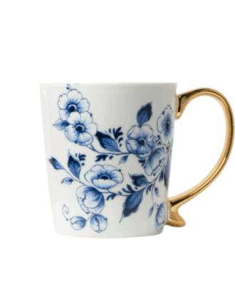 Heinen mok bloemen