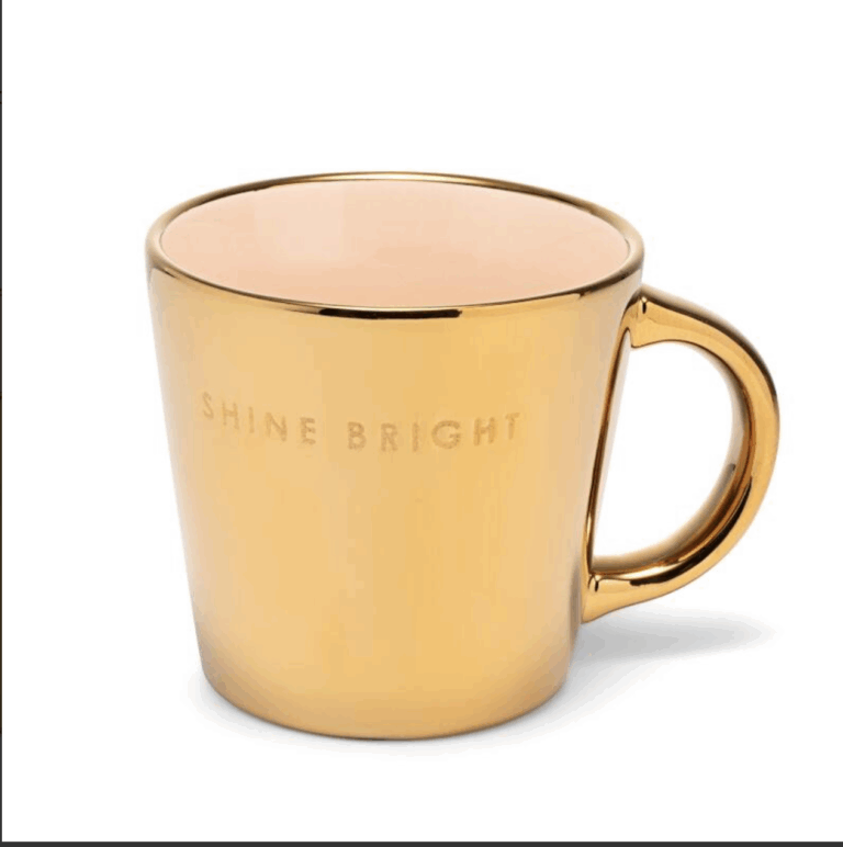 Vondels Koffie mok 250ml Shine Bright GOUD (pre-order Levering vanaf 25-09-2025)