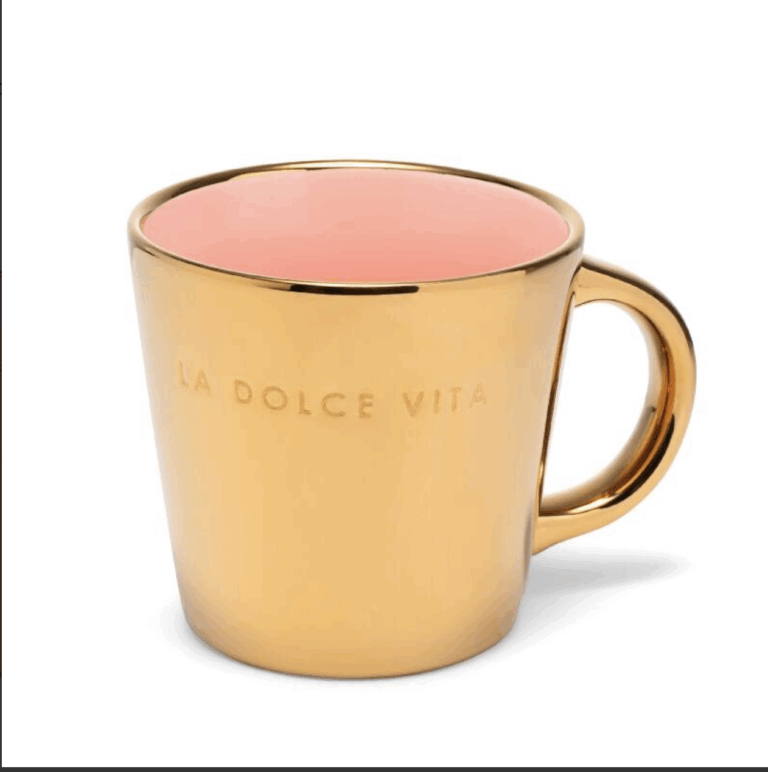 Vondels Koffie mok 250ml La Dolce Vita GOUD (pre-order Levering vanaf 25-09-2025)