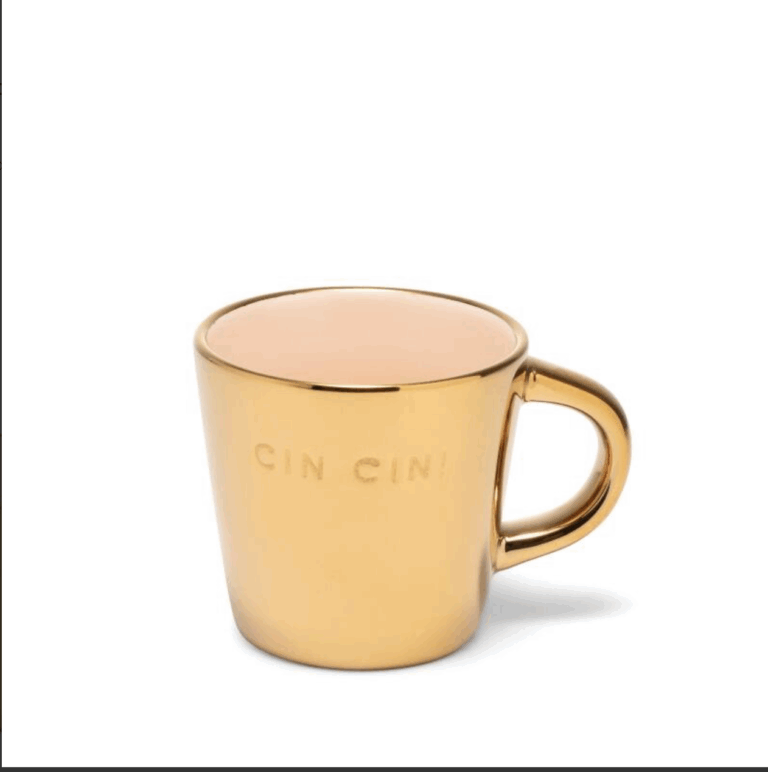 Vondels Espresso Mok 80ml Cin Cin GOUD (pre-order Levering vanaf 25-09-2025)