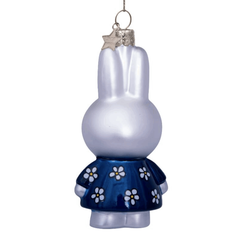 Vondels Nijntje Ornament Blue flower Dress 11 cm (pre-order Levering vanaf 25-09-2025) - Afbeelding 5